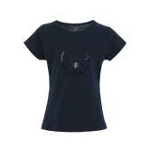 Equithème - T-shirt à manches courtes enfant Claire marine | - Ohlala