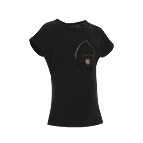 Equithème - T-shirt à manches courtes enfant Claire noir | - Ohlala