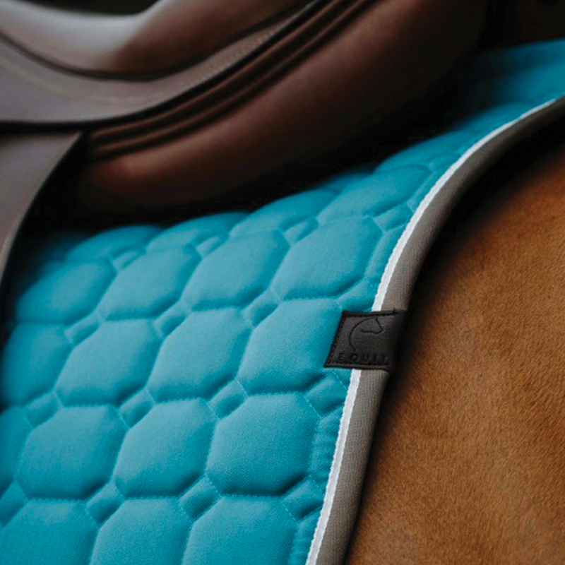 Equithème - Tapis de selle Orion turquoise | - Ohlala