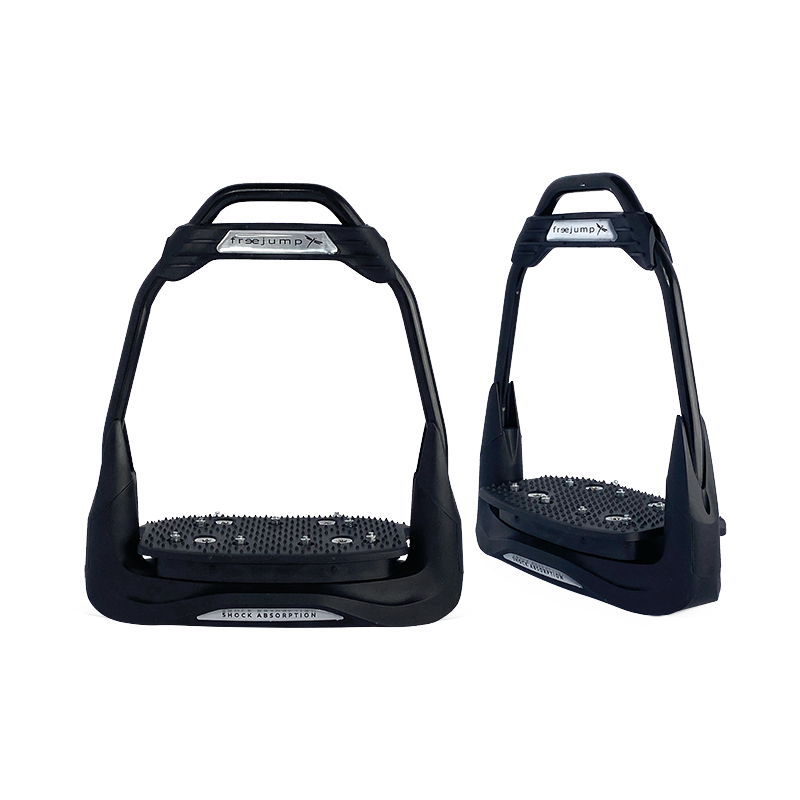 Freejump - Étriers Air's Full Black/ Plancher plat/ Oeil orienté/ Noir/ Argent | - Ohlala