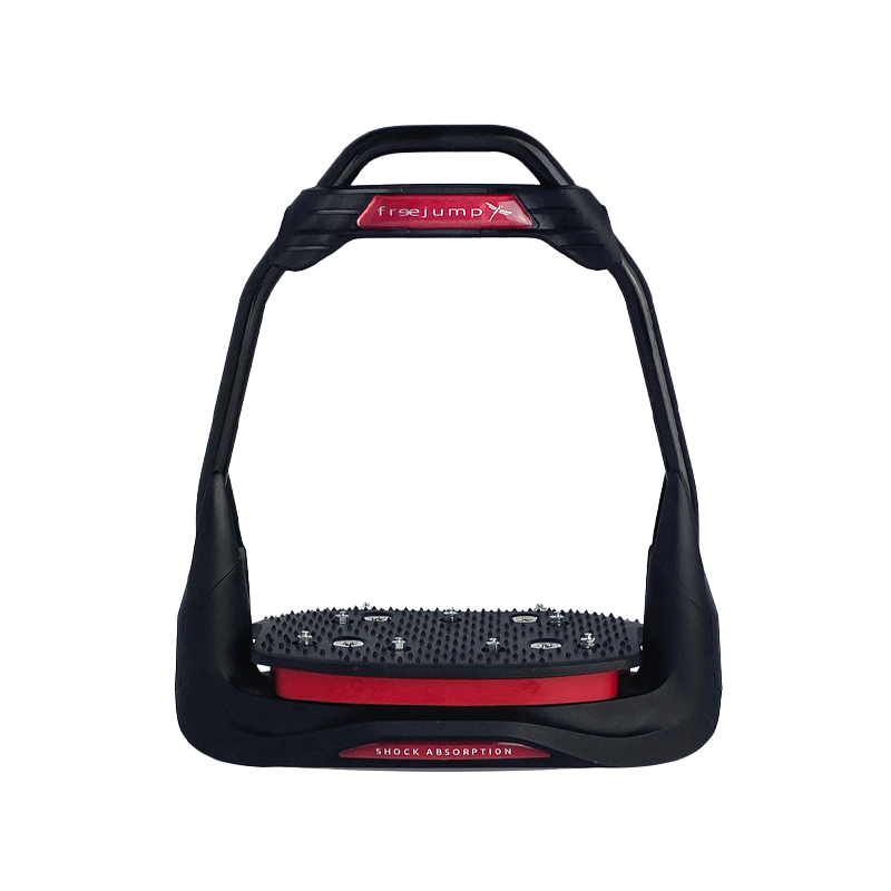 Freejump - Étriers Air's Full black plancher plat / oeil droit / rouge | - Ohlala