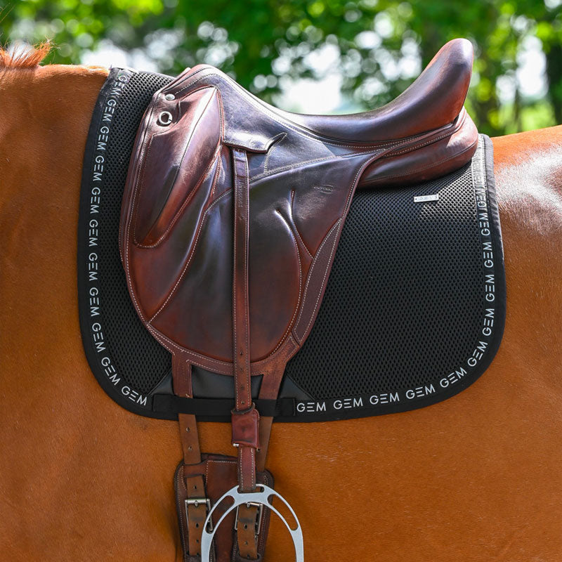 GEM - Tapis de dressage Mesh grip noir/ silver | - Ohlala