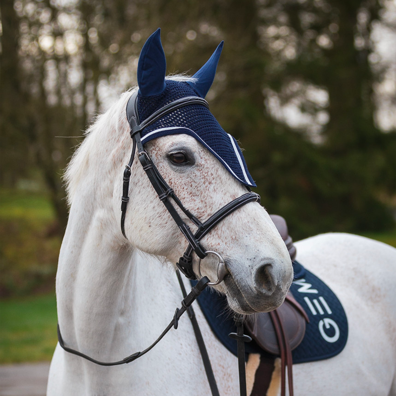 GEM - Bonnet pour chevaux long Ten bleu marine | - Ohlala