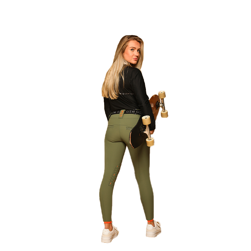 GEM - Pantalon d'équitation femme Dorado kaki | - Ohlala