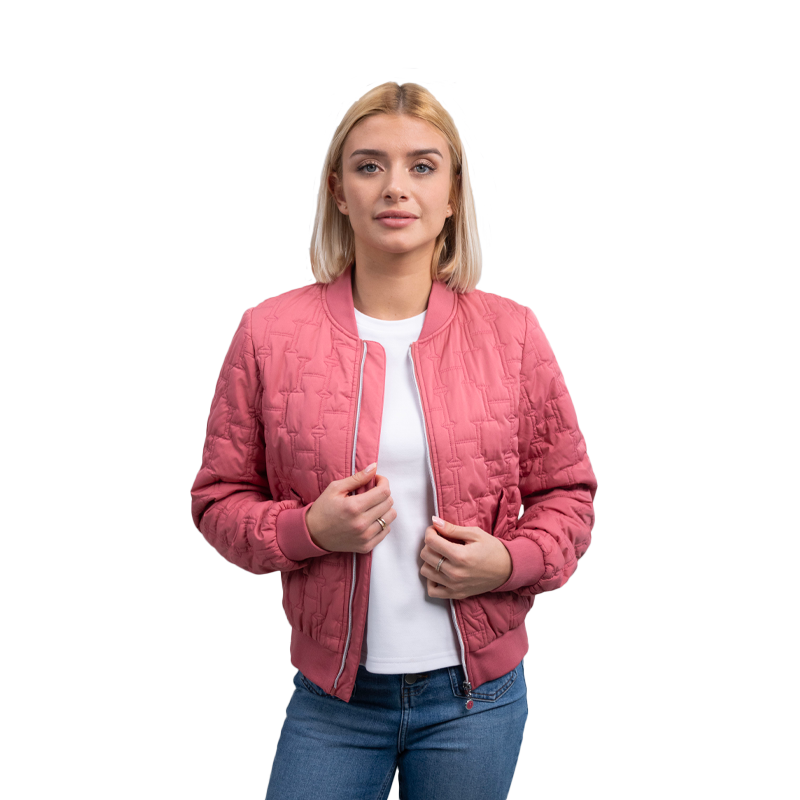 Harcour - Manteau bomber femme Bimba vieux rose | - Ohlala