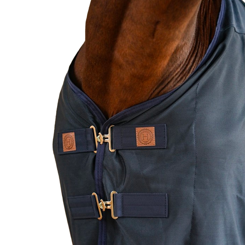 Harcour - Couverture pour chevaux mesh et polaire Kaya marine | - Ohlala