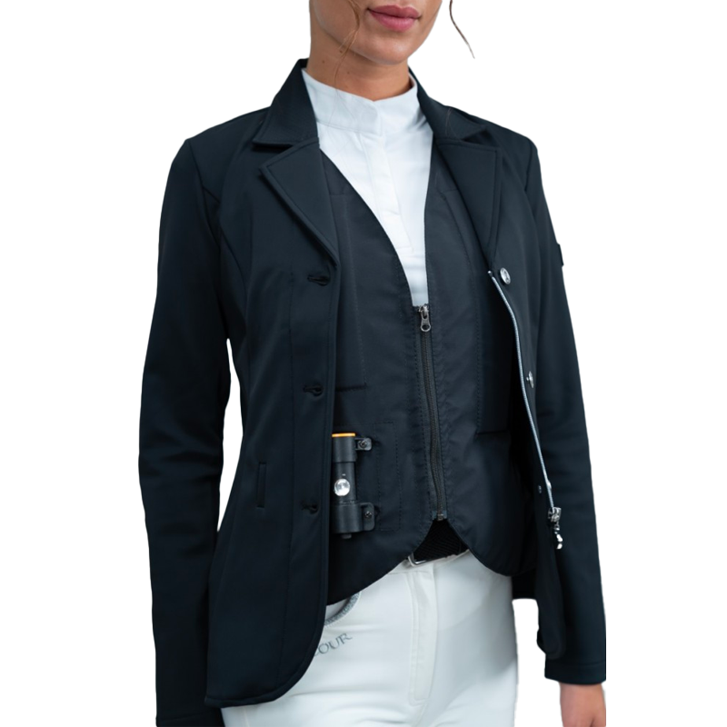 Harcour - Pack veste de concours femme Kanji noir + Airbag | - Ohlala