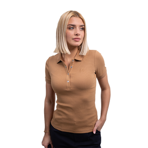 Harcour - Polo manches courtes femme Poly iced coffee | - Ohlala