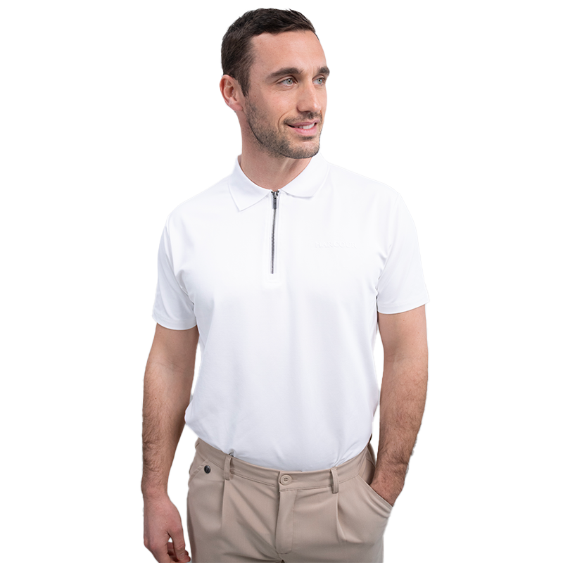 Harcour - Polo technique homme Pavo blanc | - Ohlala