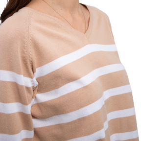Harcour - Pull manches longues femme Swala sable | - Ohlala