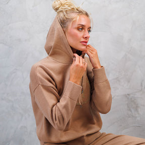 Harcour - Sweat à capuche femme Pretty camel | - Ohlala