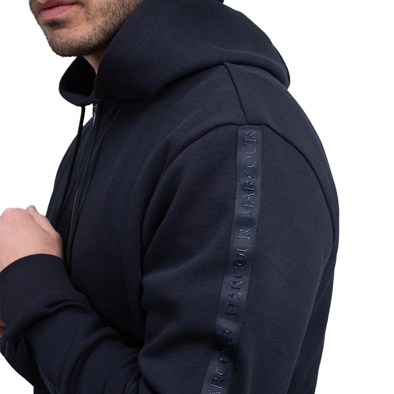 Harcour - Sweat avec zip homme Samson marine | - Ohlala