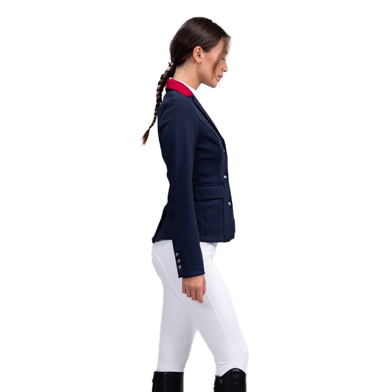 Harcour - Veste de concours femme Jaly Rider France marine | - Ohlala