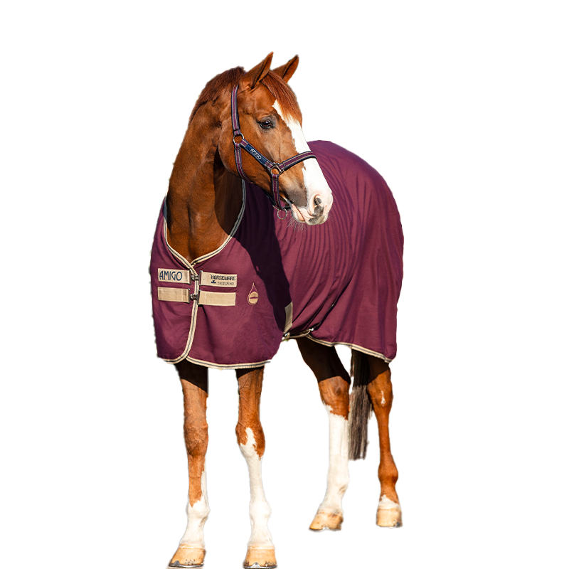 Horseware - Chemise de box Amigo figue/ marine/ beige | - Ohlala