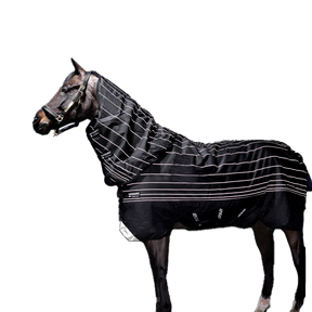 Horseware - Couverture d'extérieur Amigo Bravo 12 Plus réfléchissante et couvre-cou noir 250g | - Ohlala