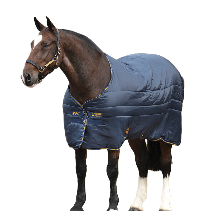 Horseware - Couverture d'extérieur Amigo Bravo 12 XL marine/ or 250g | - Ohlala