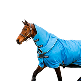 Horseware - Couverture d'extérieur Amigo Hero 900 plus Disque avec couvre-cou bleu/ noir 200g | - Ohlala