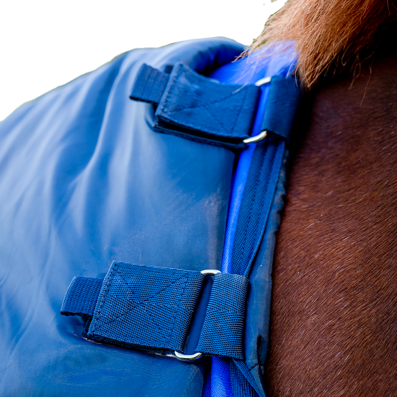 Horseware - Couverture d'extérieur Amigo Hero Ripstop Plus marine/ gris/ bleu 100g | - Ohlala