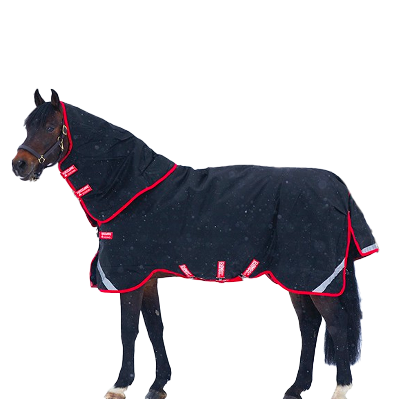 Horseware - Couverture d'extérieur Rambo Supreme Vari Layer noir/ rouge 450g | - Ohlala