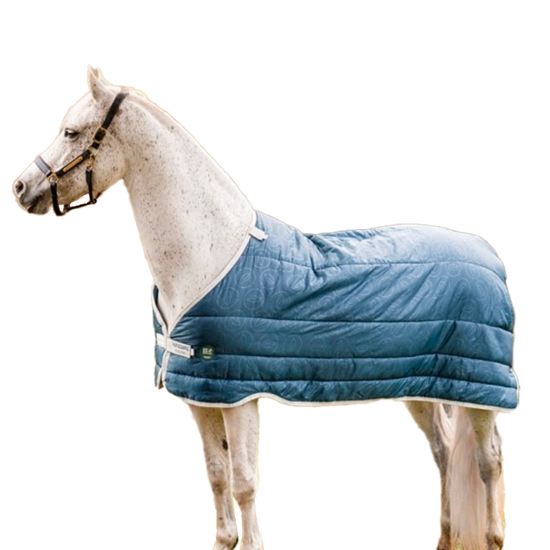 Horseware - Sous-couverture Ecolin bleu canard/ gris 200g | - Ohlala