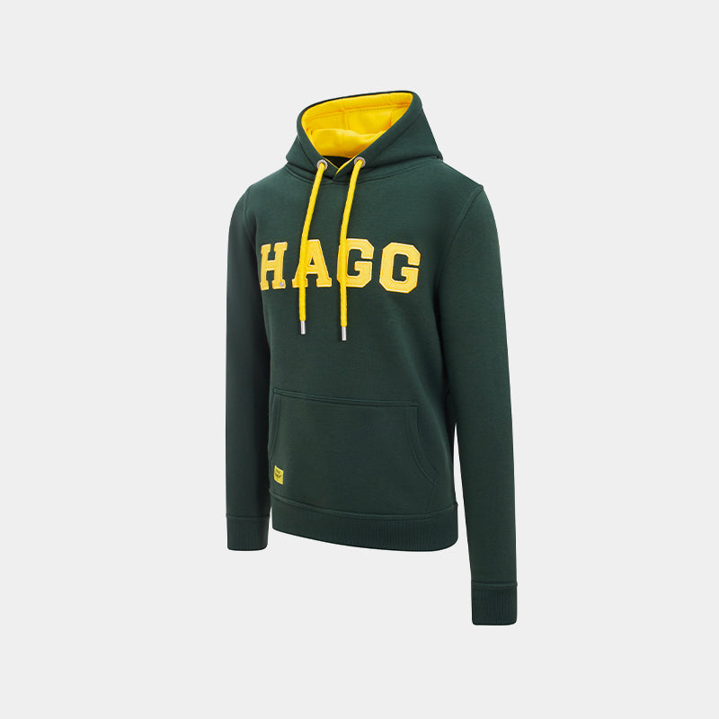 Hagg - Sweat à capuche homme vert/ jaune | - Ohlala