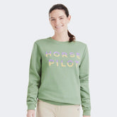 Horse Pilot - Pull femme Team smooth green | - Ohlala