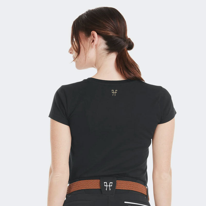 Horse Pilot - T-shirt manches courtes femme Team shirt black | - Ohlala