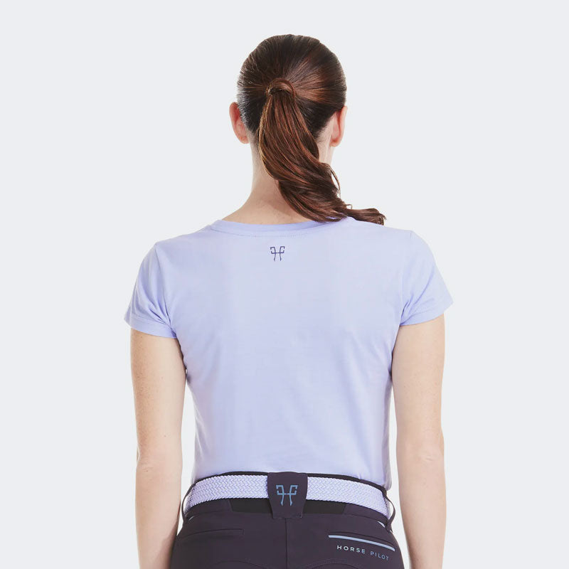 Horse Pilot - T-shirt manches courtes femme Team shirt lavende | - Ohlala