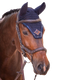 Jump'In - Bonnet pour chevaux écusson losange marine/ orange | - Ohlala