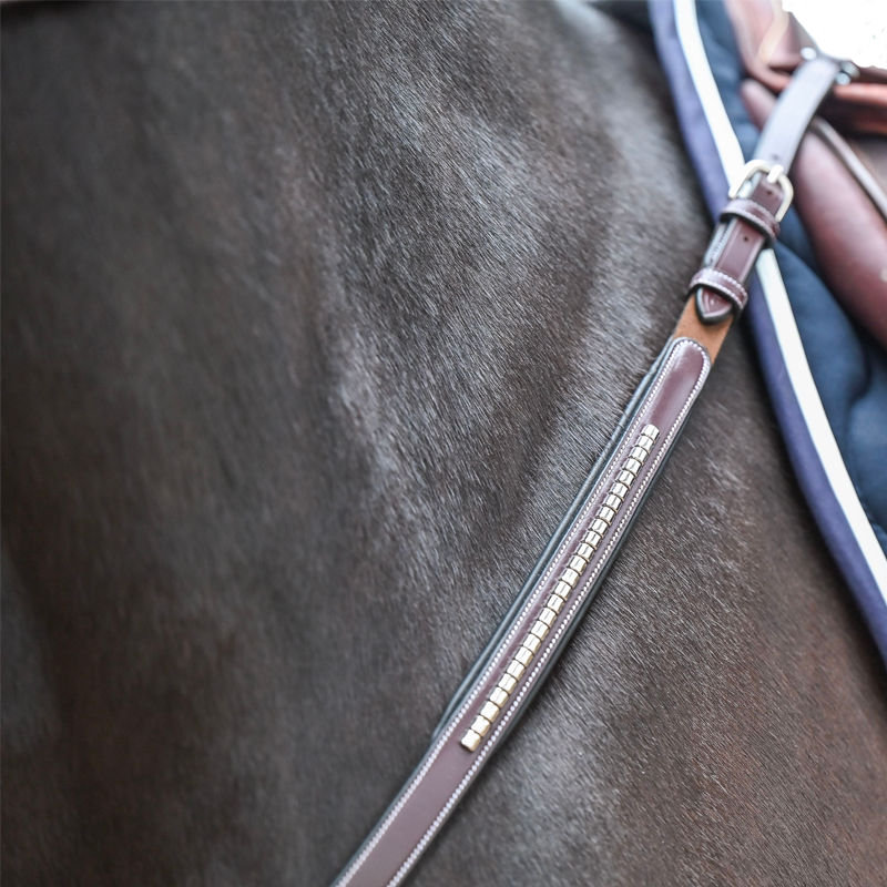 Jump'In - Collier de chasse et fourche de martingale Premium Clincher havane | - Ohlala