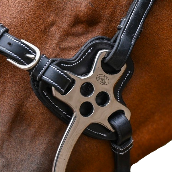 Hackamore Mécanique En Cuir Nez Plat - REINSMAN 951 - Matériel D'Équitation Neuf