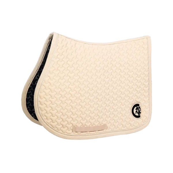 Tapis De Selle Poney Equipad Velours Contact étroit Mousse Mémoire Forme Beige Crème
