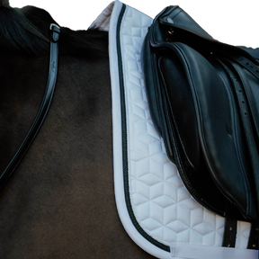 Kentucky Horsewear - Tapis de dressage Glitter Rope blanc et noir | - Ohlala