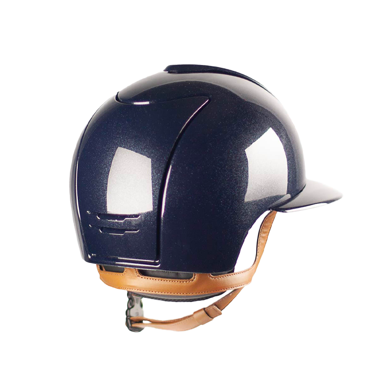 KEP - Casque d'équitation Cromo 2.0 Diamond blue polo jugulaire beige | - Ohlala