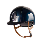 KEP - Rijhelm Cromo 2.0 Shine blauw standaard klep beige kinband | - Ohlala