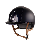 KEP - Rijhelm Cromo 2.0 Textile Polish blauw standaard vizier beige kinband | - Ohlala