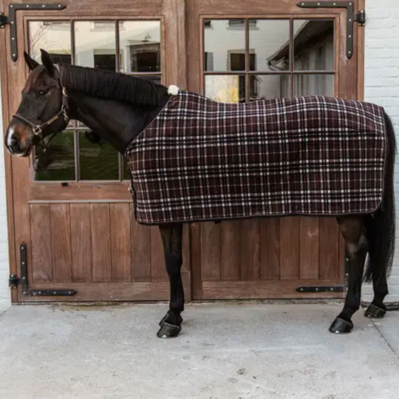 Kentucky Horsewear - Chemise séchante Fleece Heavy carreaux brun | - Ohlala