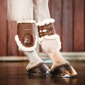 Kentucky Horsewear - Protège boulet élastique Mouton choco | - Ohlala