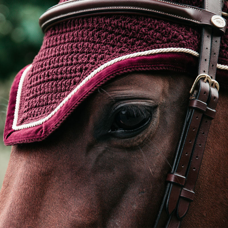 Kentucky Horsewear - Bonnet Wellington Corduroy bordeaux | - Ohlala