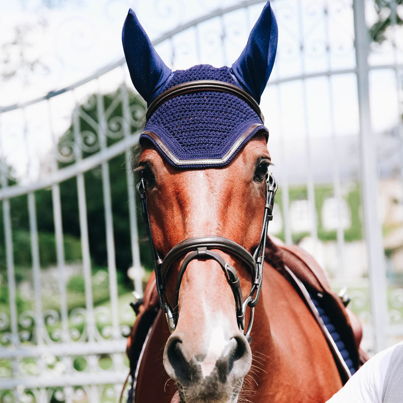 Kentucky Horsewear - Bonnet Wellington cuir marine | - Ohlala