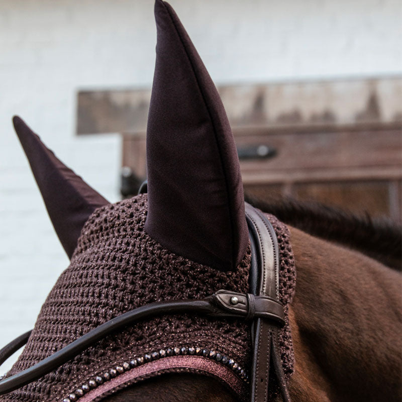 Kentucky Horsewear - Bonnet anti-bruit Glitters marron | - Ohlala