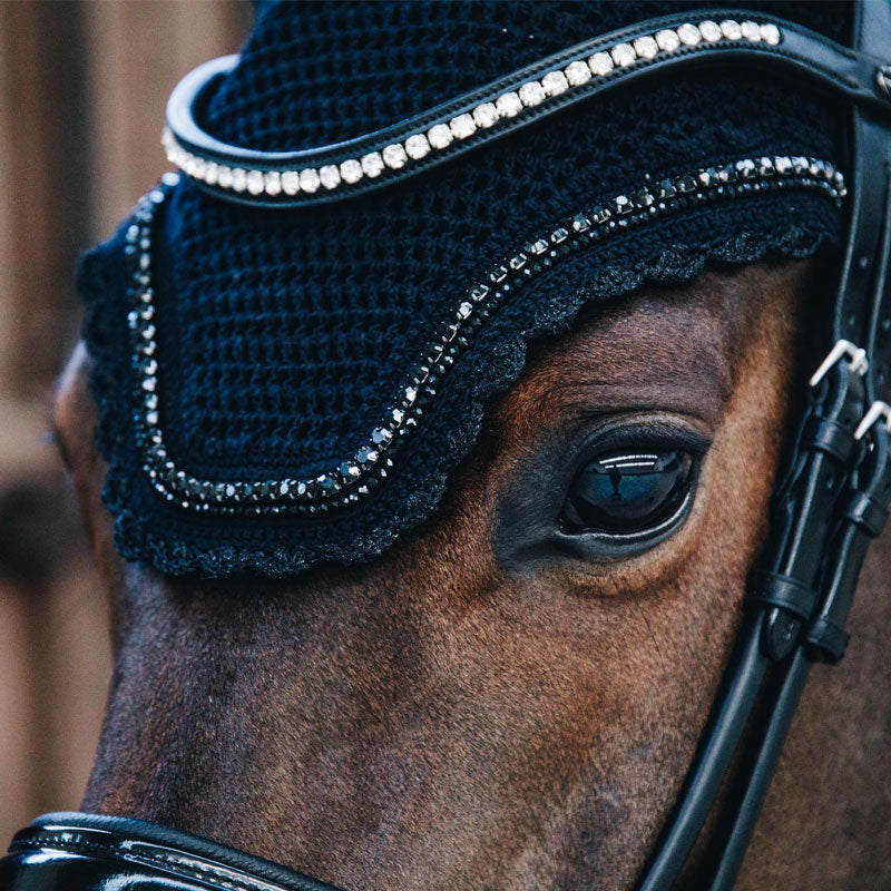 Kentucky Horsewear - Bonnet anti-bruit Wellington Stone & Pearl noir | - Ohlala