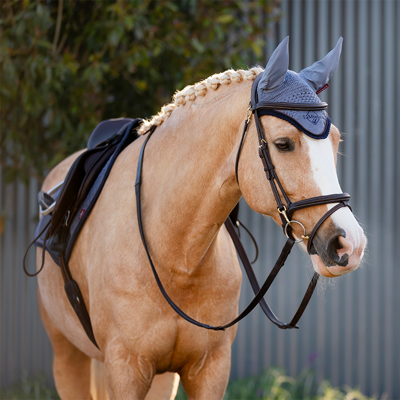 Lemieux - Bonnet pour chevaux anti-mouches Classic bleu jay | - Ohlala