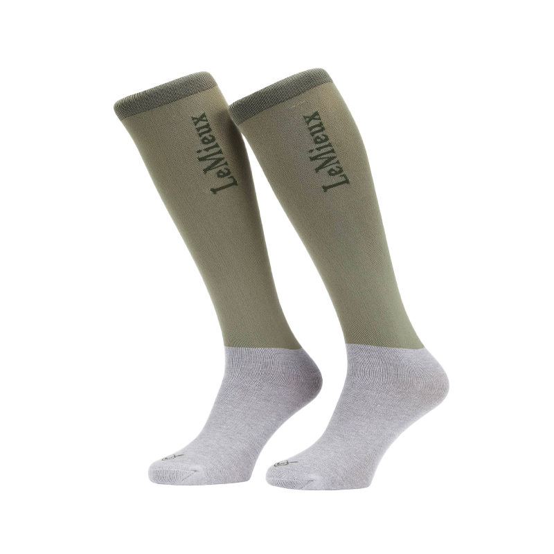 Lemieux - Chaussettes d'équitation unisexe Competition fern (x2) | - Ohlala