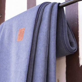 Paddock Sports - Carré de laine Wooltouch bleu chiné | - Ohlala