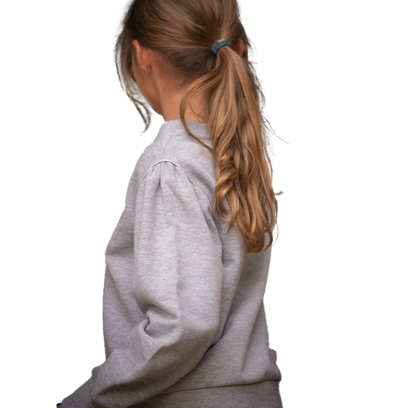 Pénélope Store - Sweat manches longues enfant Cassou gris chiné | - Ohlala