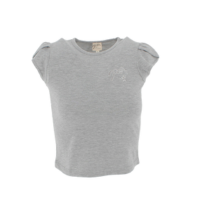 Pénélope Store - T-shirt à manches courtes enfant Ysaé gris chiné | - Ohlala
