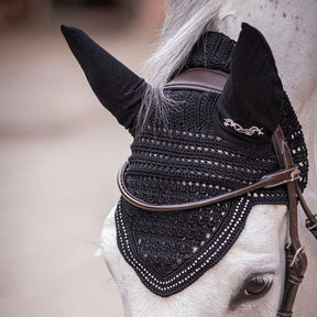 Pénélope store - Bonnet pour chevaux New Strass noir | - Ohlala