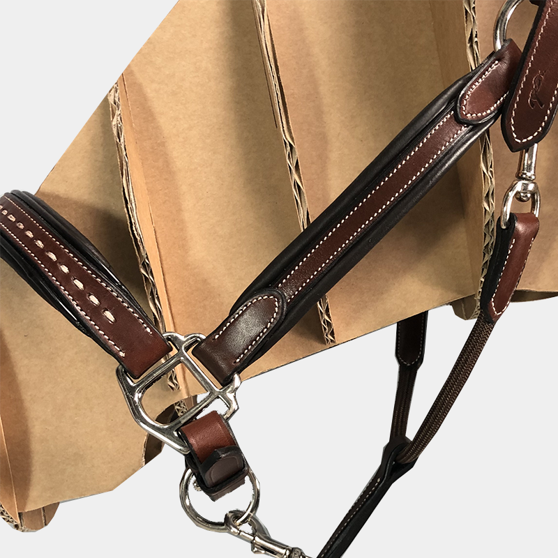 Pénélope Store - Licol cheval cuir Point Sellier noisette | - Ohlala