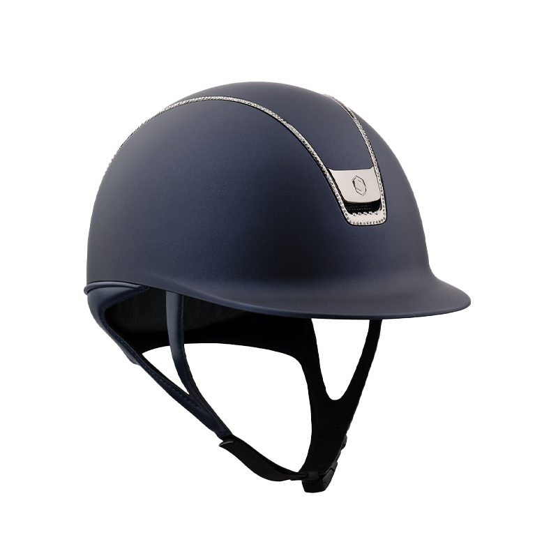 Samshield - Casque d'équitation Shadow Matt bleu 300 Swaroski | - Ohlala